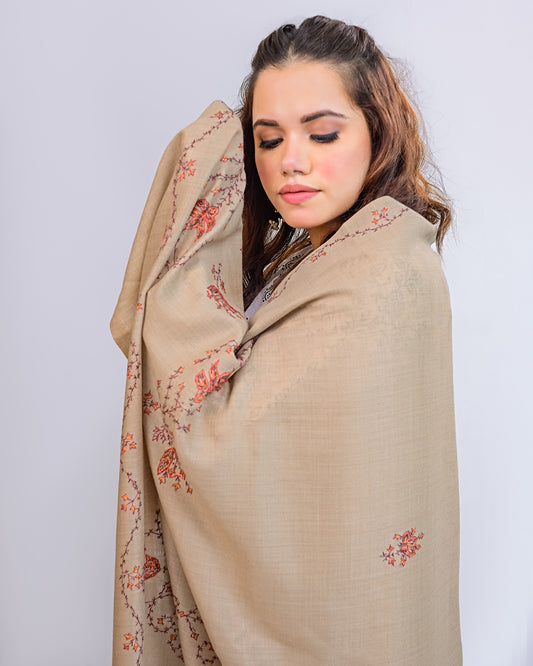 EMBROIDERED PASHMINA SHAWL - KALISA