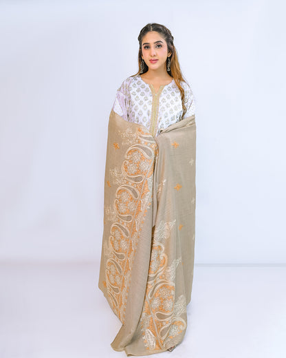 EMBROIDERED PASHMINA SHAWL - INARA