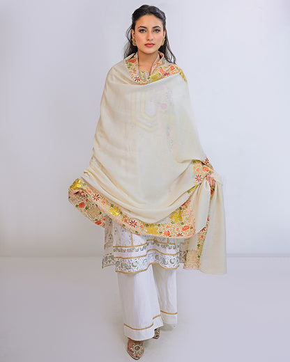 EMBROIDERED PASHMINA SHAWL - LUANA