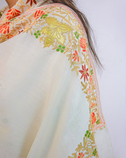 EMBROIDERED PASHMINA SHAWL - LUANA