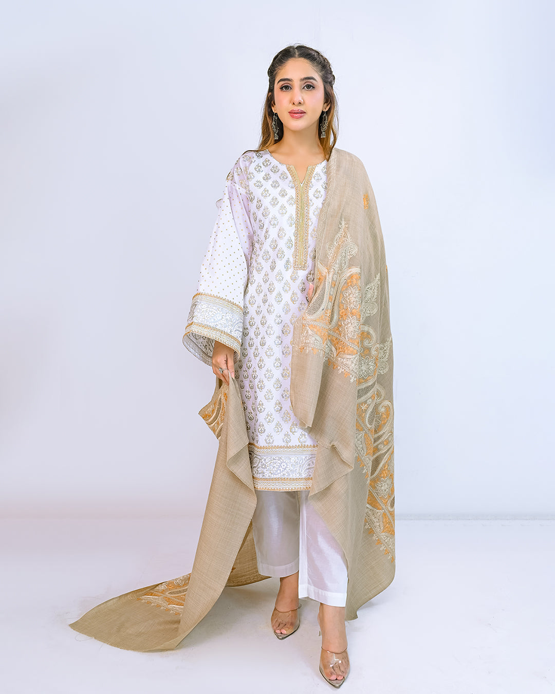 EMBROIDERED PASHMINA SHAWL - INARA