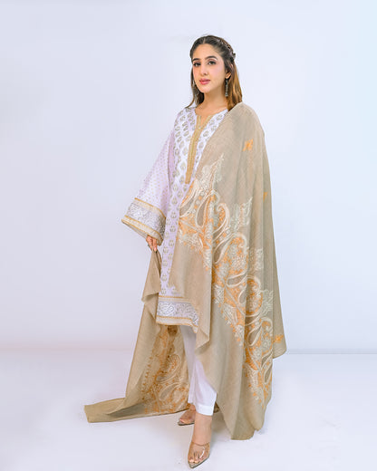 EMBROIDERED PASHMINA SHAWL - INARA