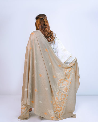 EMBROIDERED PASHMINA SHAWL - INARA