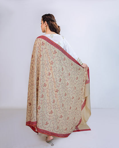 EMBROIDERED PASHMINA SHAWL - ARIA